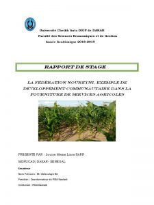 La Fédération Noureyni, Exemple De Développement Communautaire Dans La Fourniture De Services Agricoles