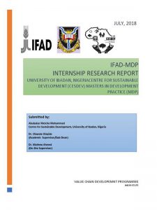 IFAD-MDP Internship Research Report