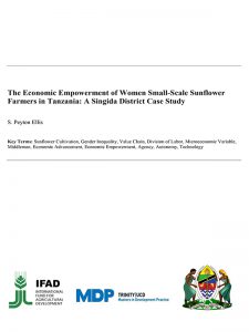The Economic Empowerment Of Women Small-Scale Sunflower Farmers In Tanzania