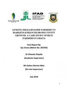 Linking Smallholder Farmers To Markets Enhances Productivity Growth